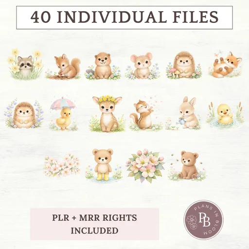 Spring woodland animals clipart set 3