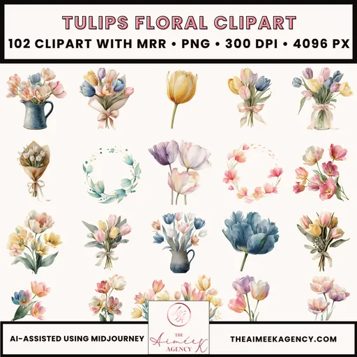 Tulips Floral Clipart