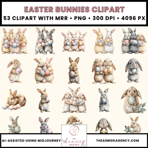 Easter Bunnies Clipart